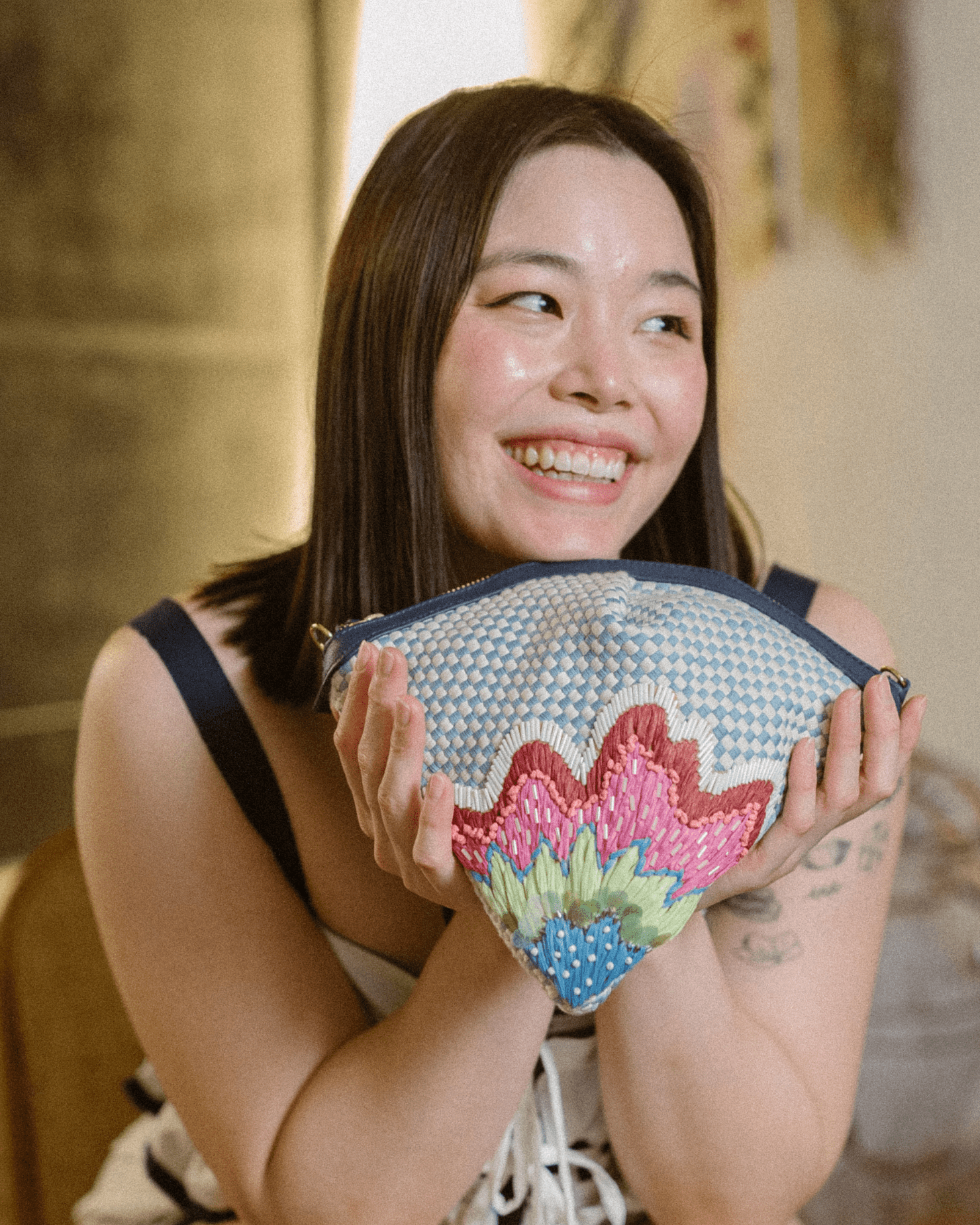 Benguet Petal Bag Navy Fashion Rags2Riches