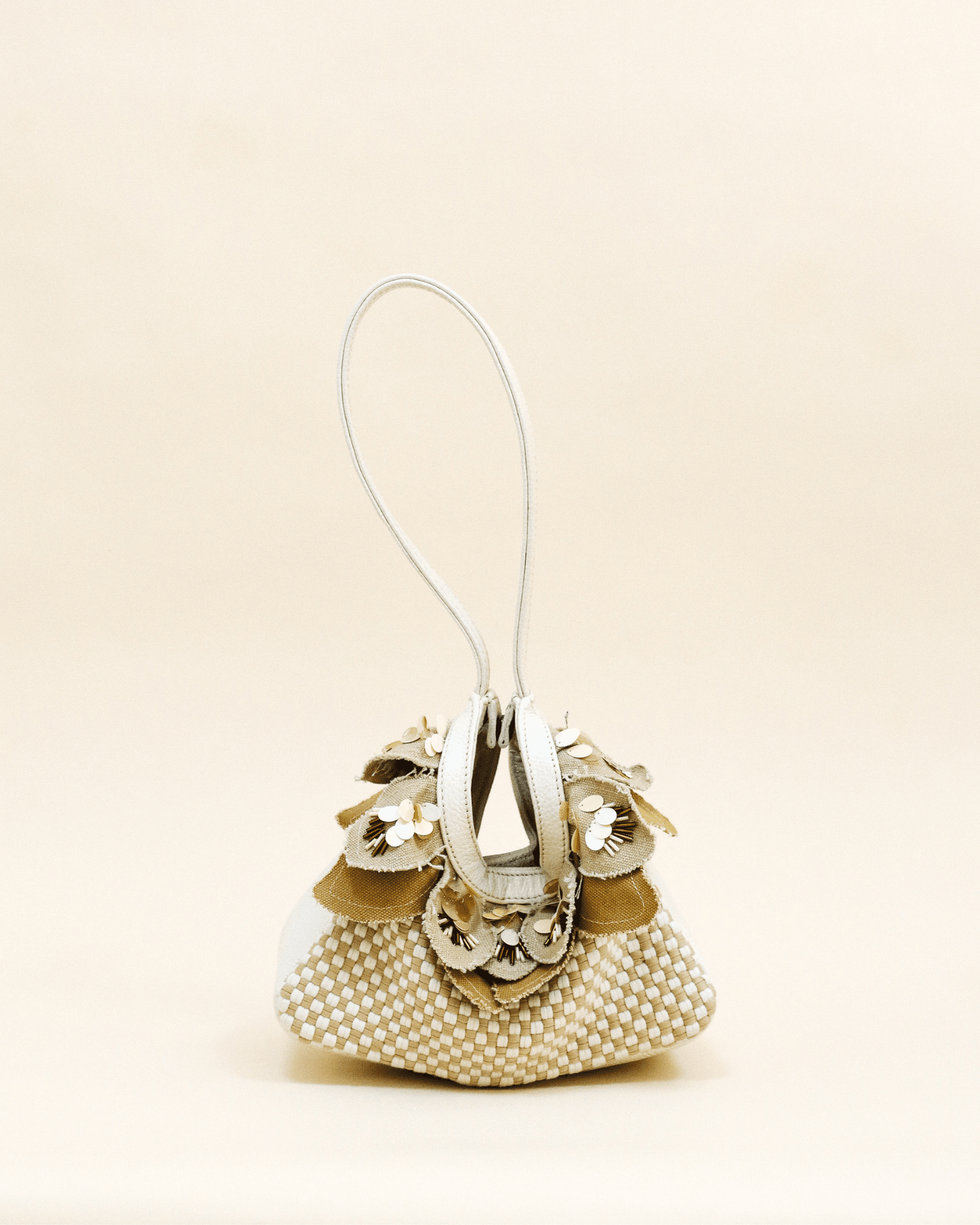 Dangwa Mini Hobo Bag Beige Fashion Rags2Riches