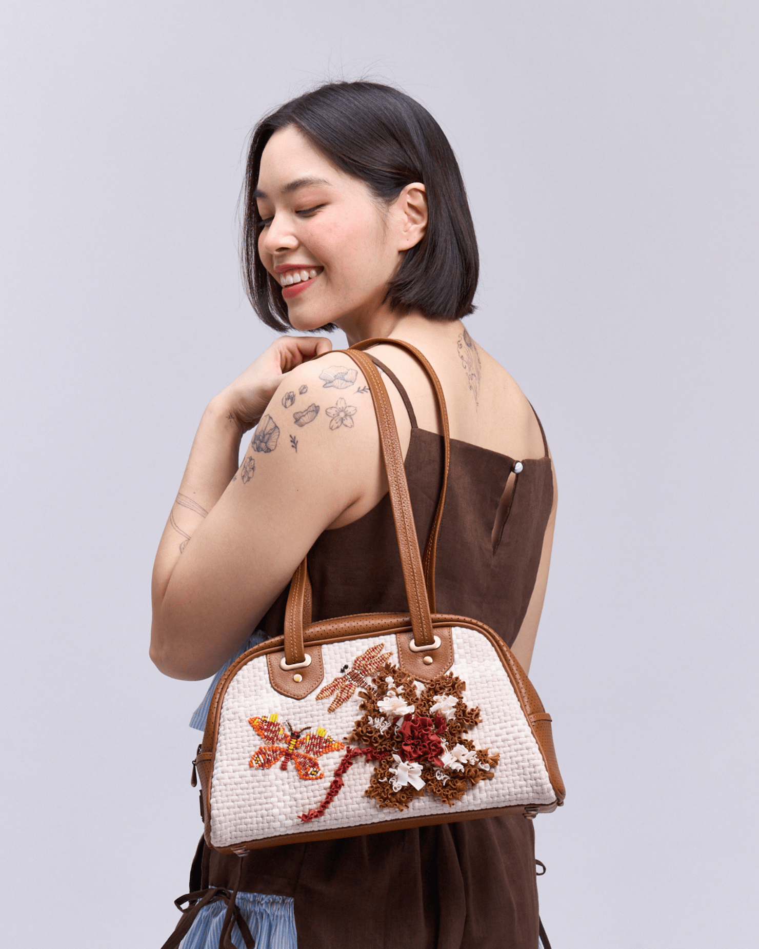 Hardin Bowler Bag Tan Fashion Rags2Riches