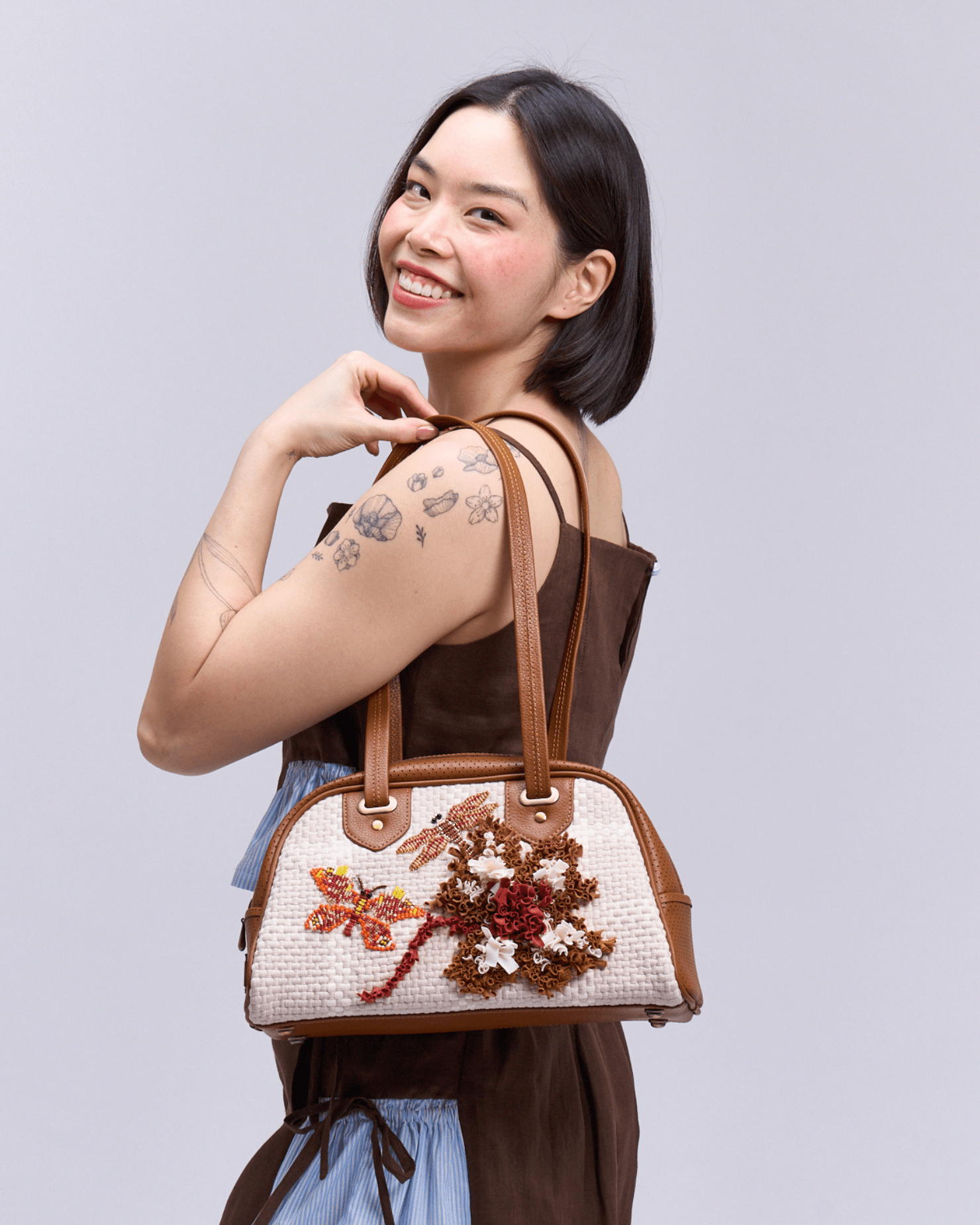 Hardin Bowler Bag Tan Fashion Rags2Riches