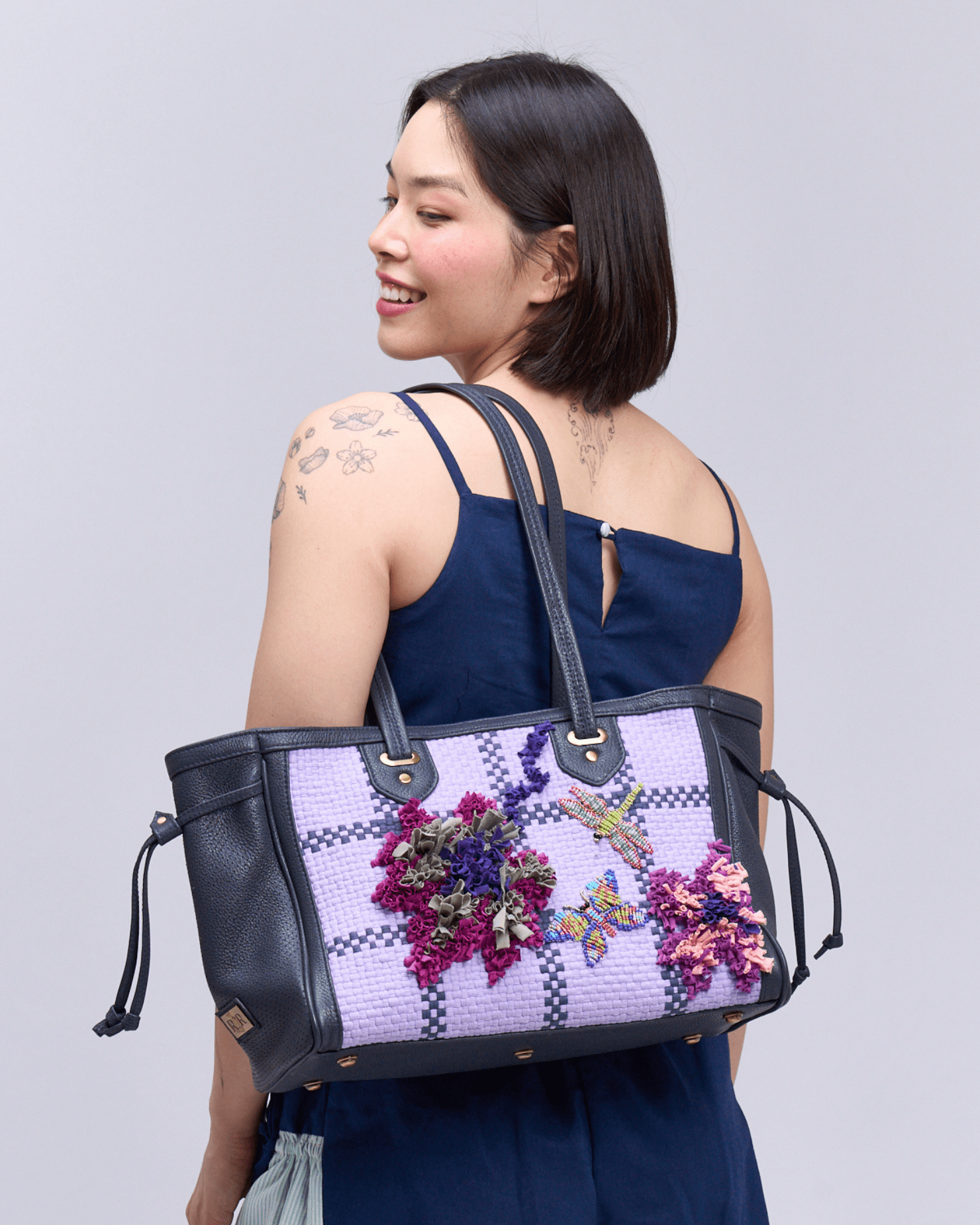 Hardin Tote Navy Blue Fashion Rags2Riches