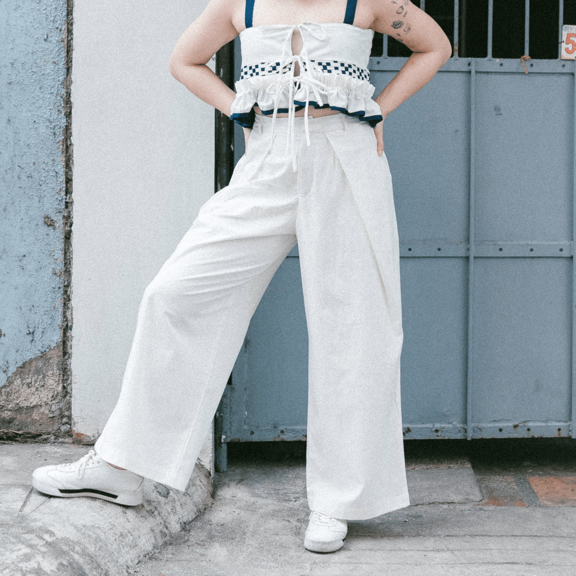 Lakbay Pants White Fashion Rags2Riches