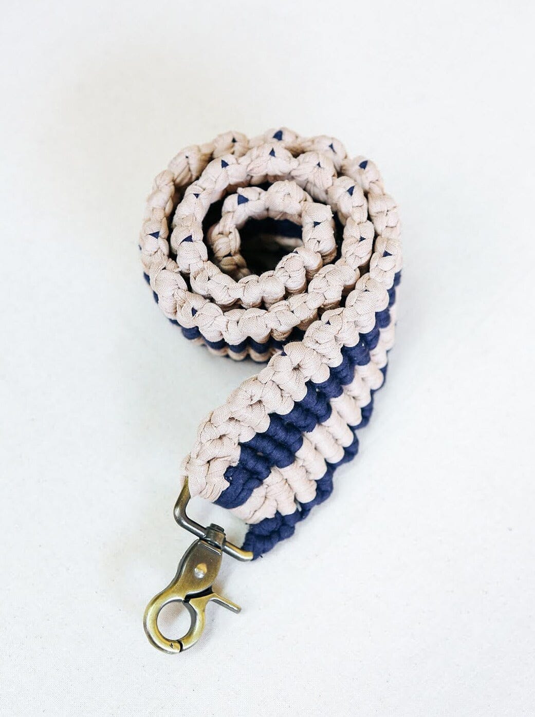 Macrame Strap Blue & Beige Fashion Rags2Riches