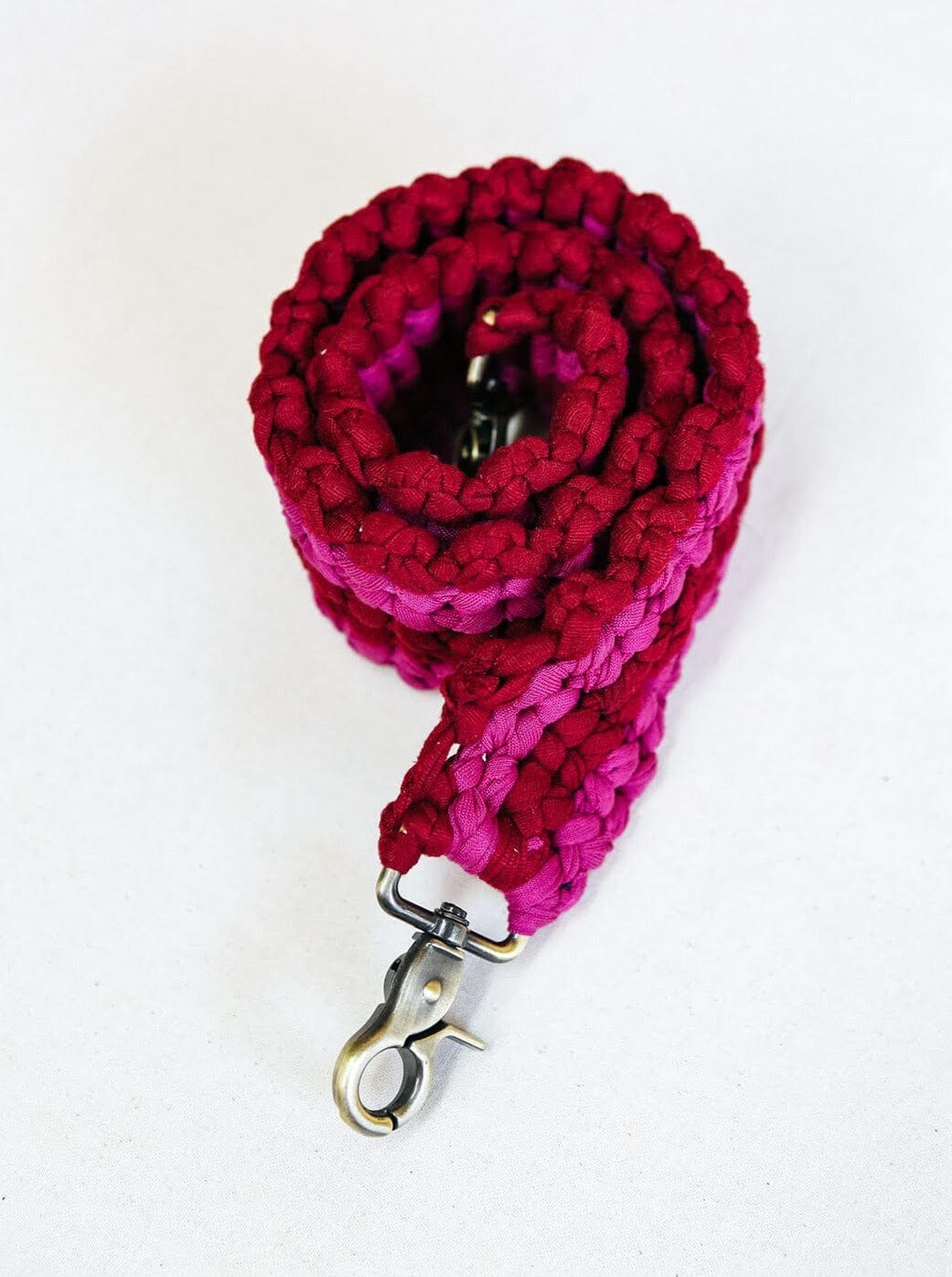 Macrame Strap Magenta & Red Fashion Rags2Riches