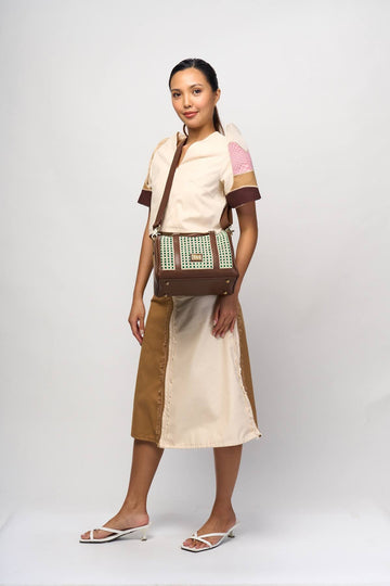 [Ready Today] Boston Bag Matcha Strawberry Gingham