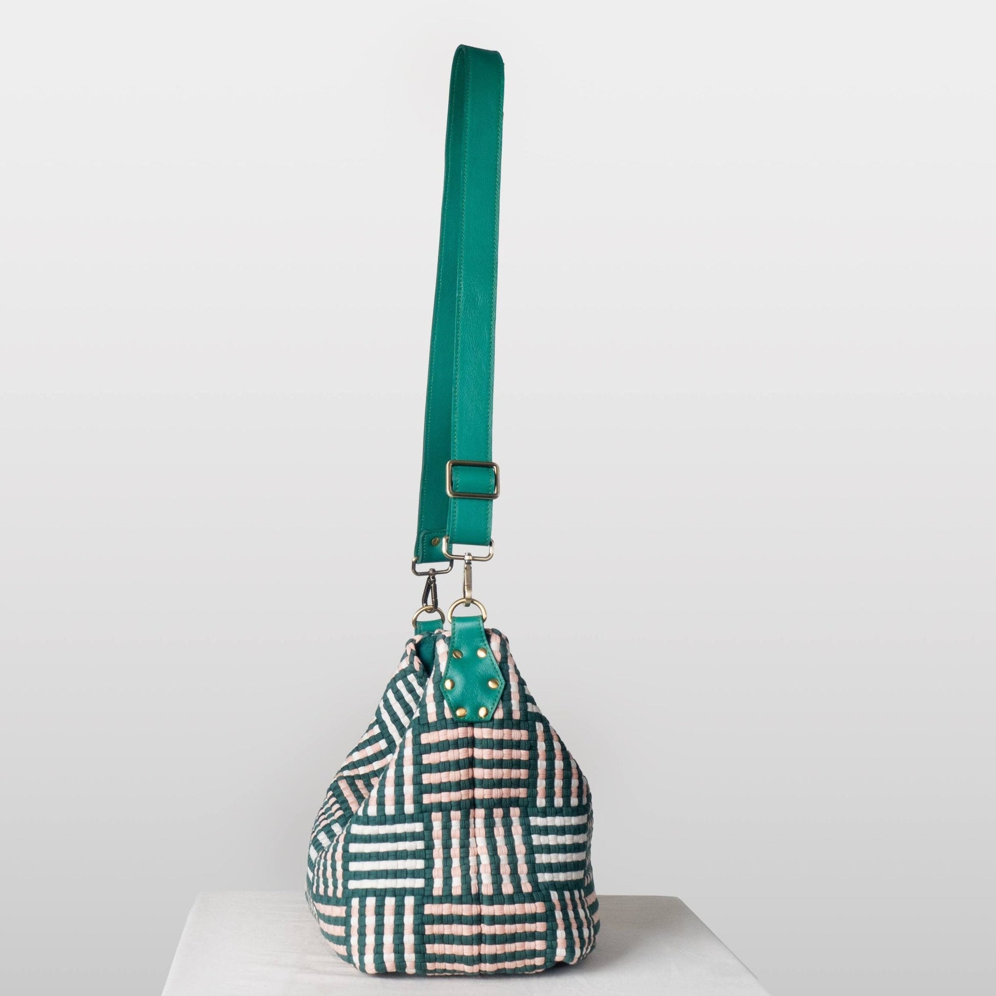 [Ready Today] Buslo Snap Mat Pattern Emerald & Blush Fashion Rags2Riches