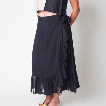 [Ready Today] Multi-Way Wrap Skirt Black