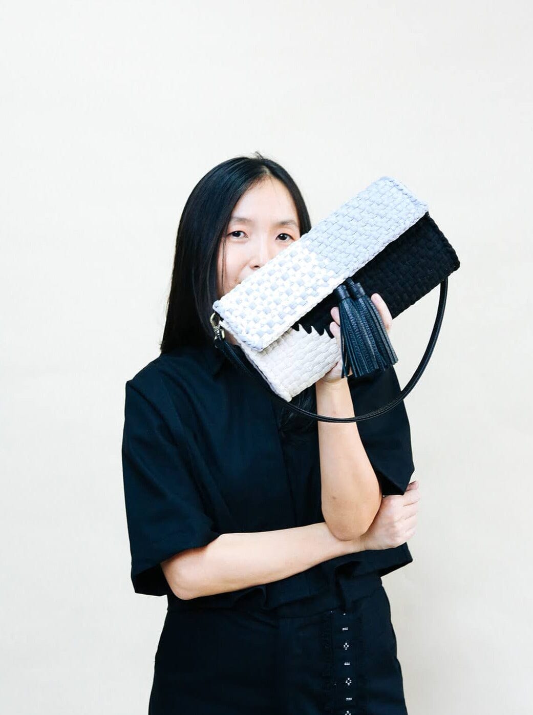 [Ready Today] Estelle Clutch Grayscale Fashion Rags2Riches