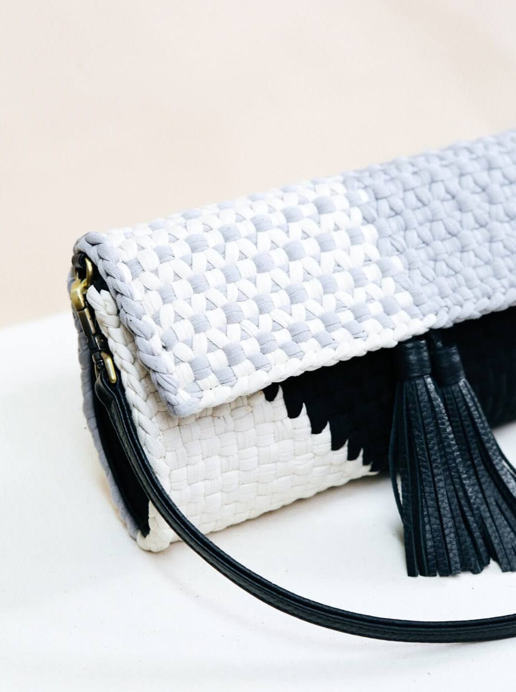 [Ready Today] Estelle Clutch Grayscale Fashion Rags2Riches