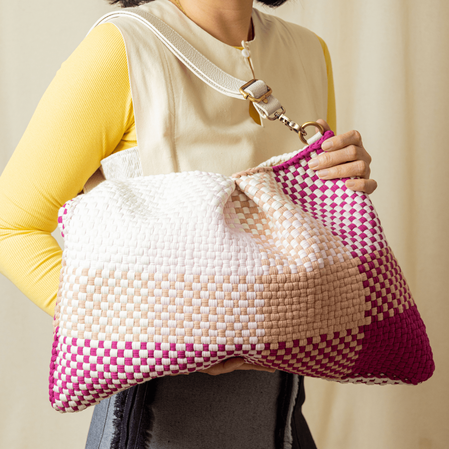 [Ready Today] Fortune Cookie Hobo Blocks Pink Skies Fashion Rags2Riches