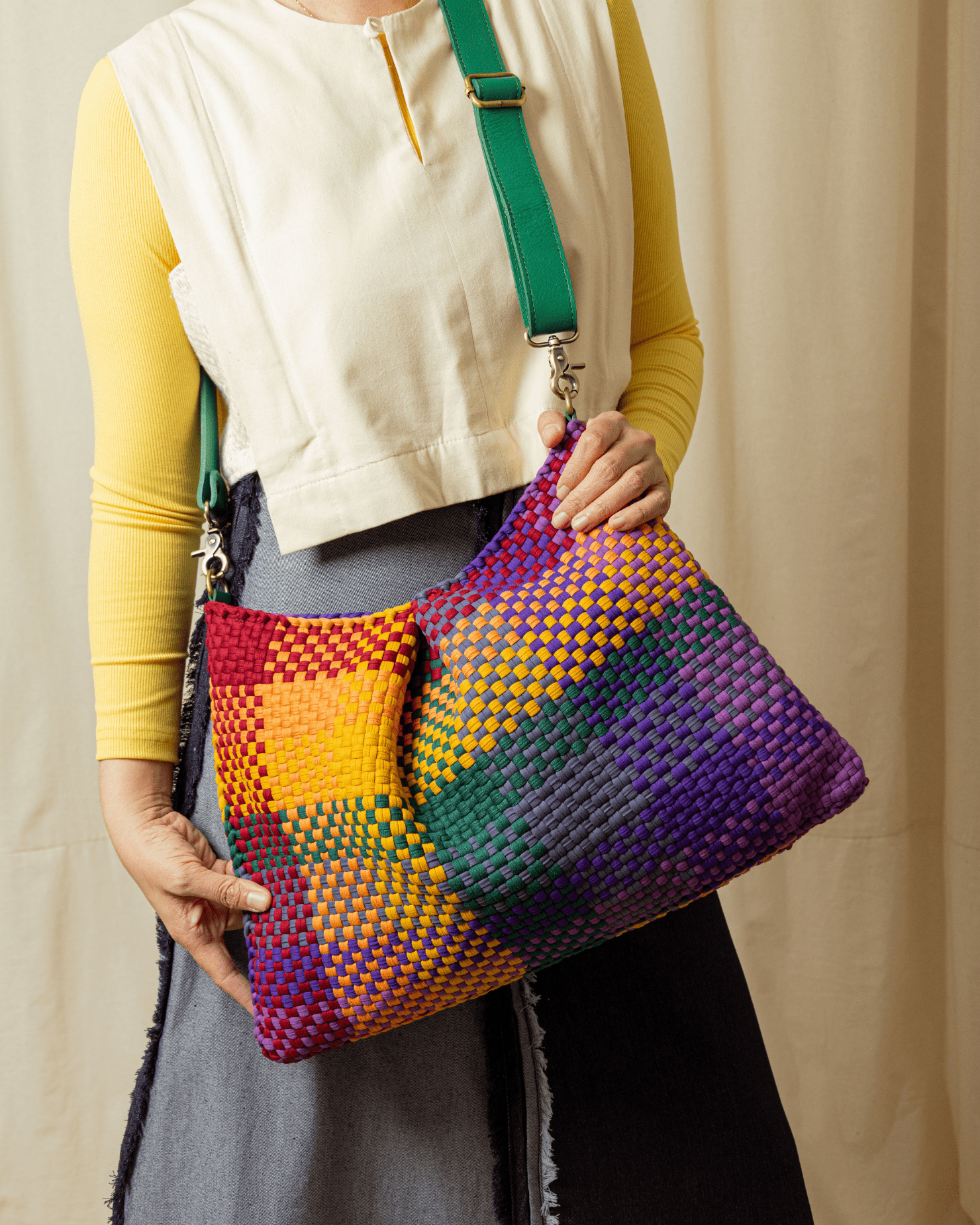 [Ready Today] Fortune Cookie Hobo Blocks Rainbow Fashion Rags2Riches