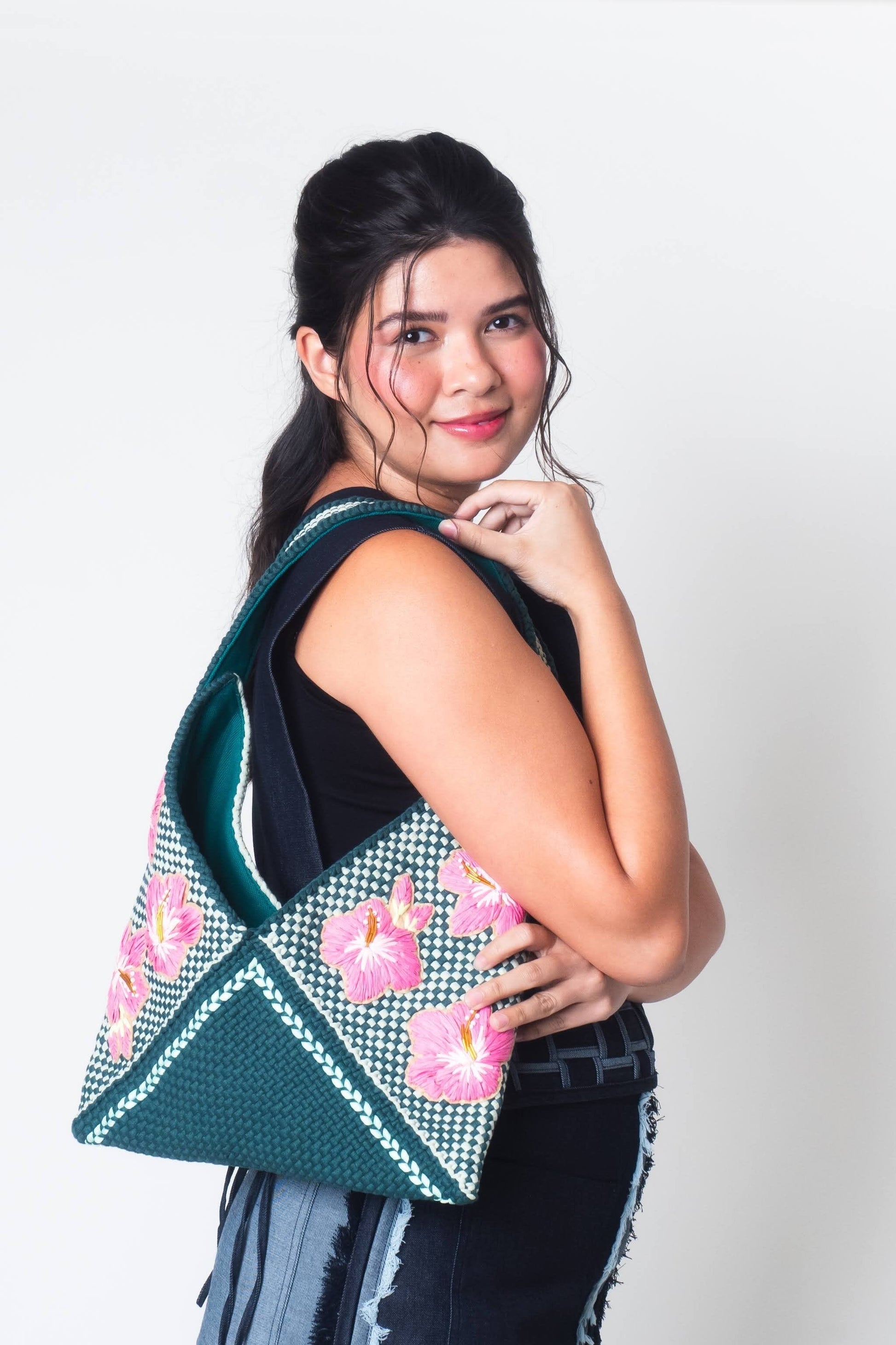 [Ready Today] Gumamela Hobo Emerald & Mint Fashion Rags2Riches