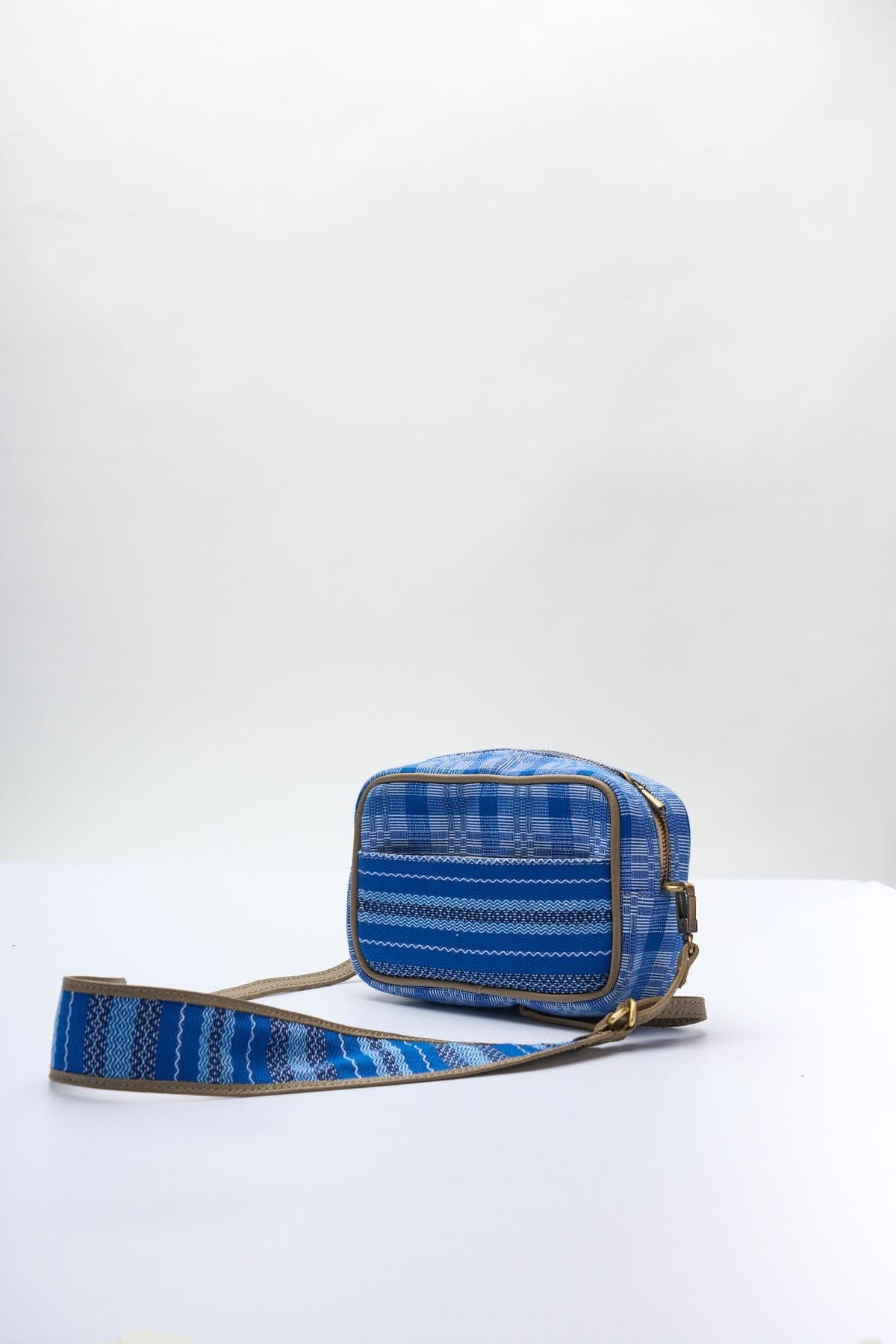 [Ready Today] Kamara Crossbody Light Blue & Beige Checkerboard Fashion Rags2Riches