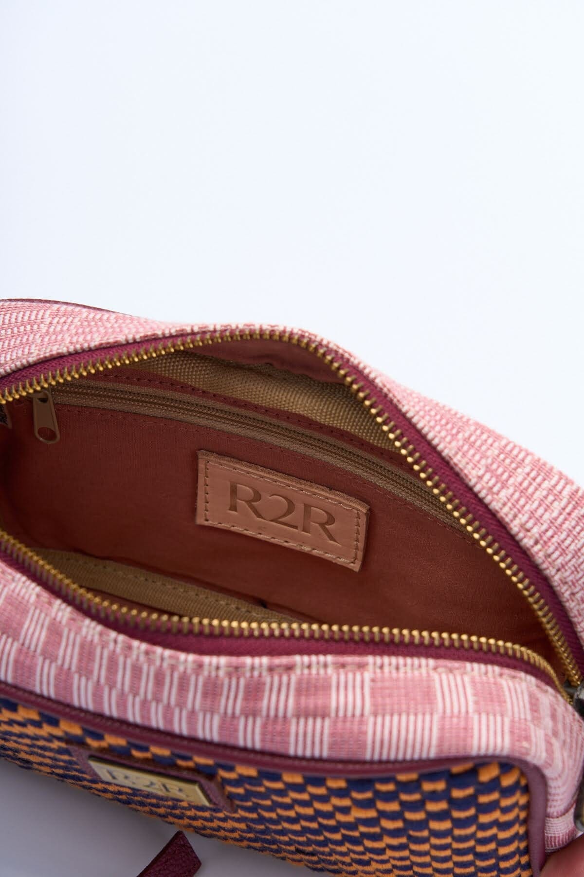 [Ready Today] Kamara Crossbody Navy & Orange Checkerboard Fashion Rags2Riches