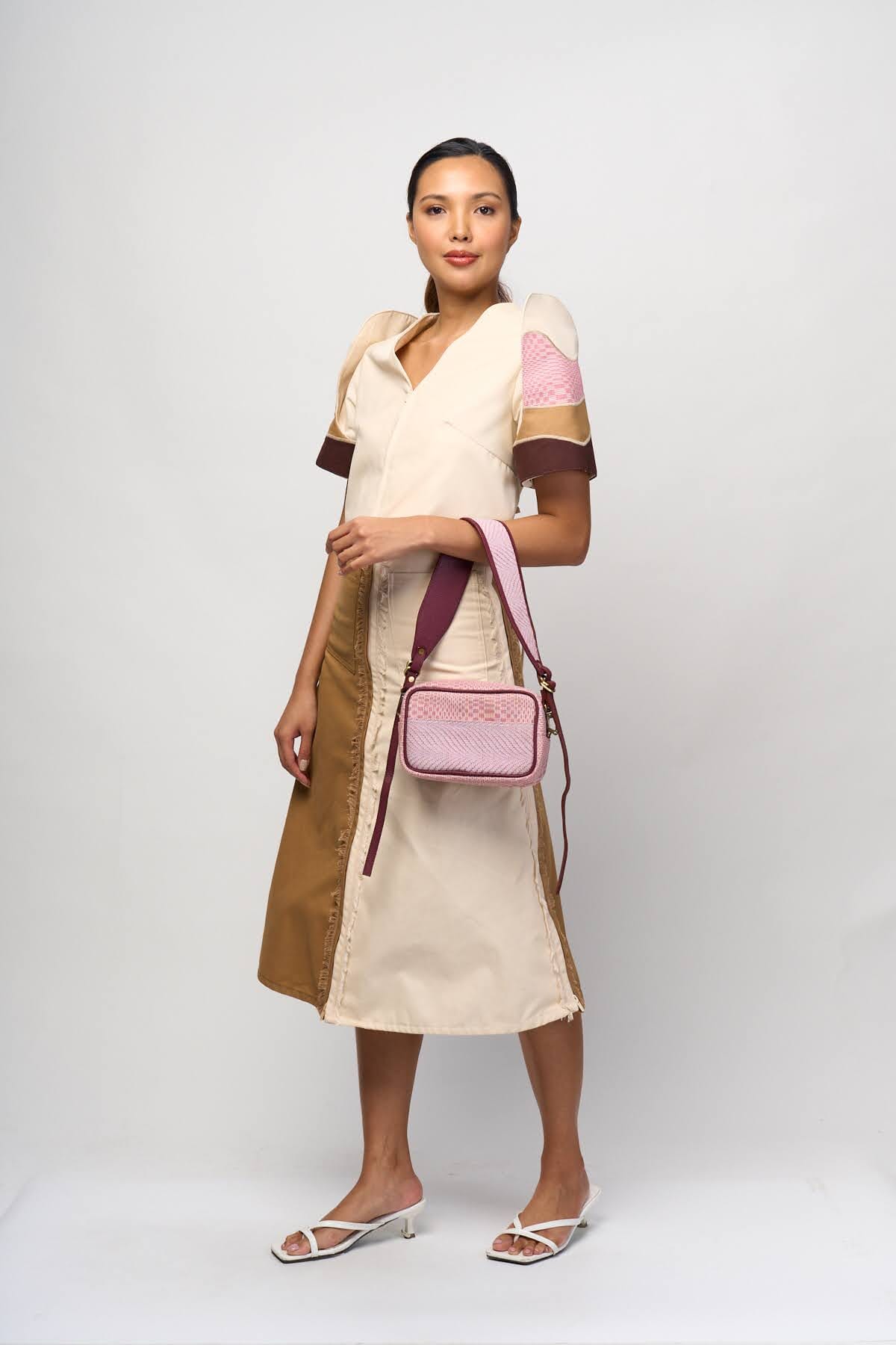 [Ready Today] Kamara Crossbody Navy & Orange Checkerboard Fashion Rags2Riches