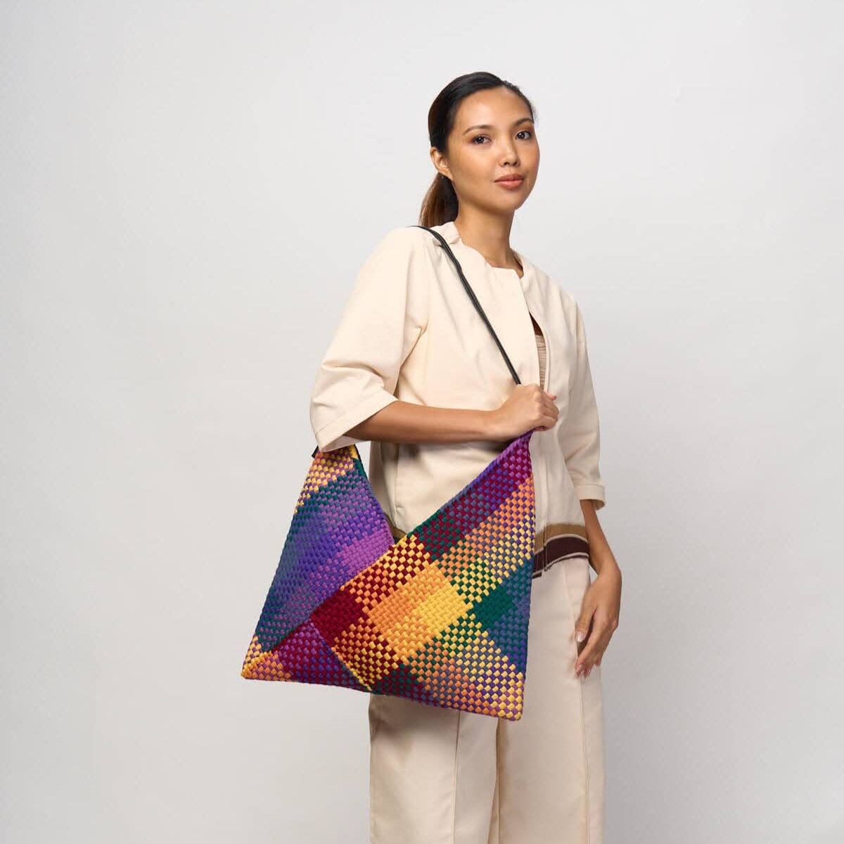 [Ready Today] Pusô Hobo Rainbow Blocks Fashion Rags2Riches