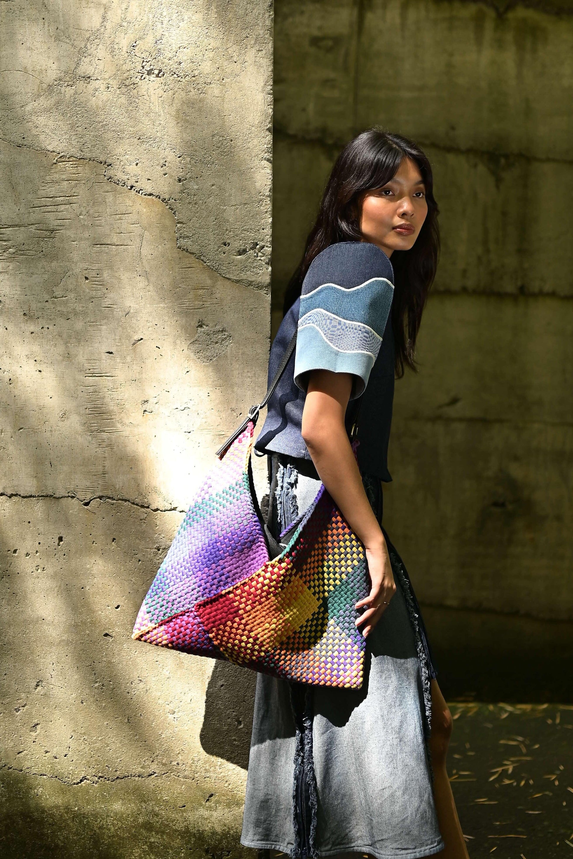 [Ready Today] Pusô Hobo Rainbow Blocks Fashion Rags2Riches