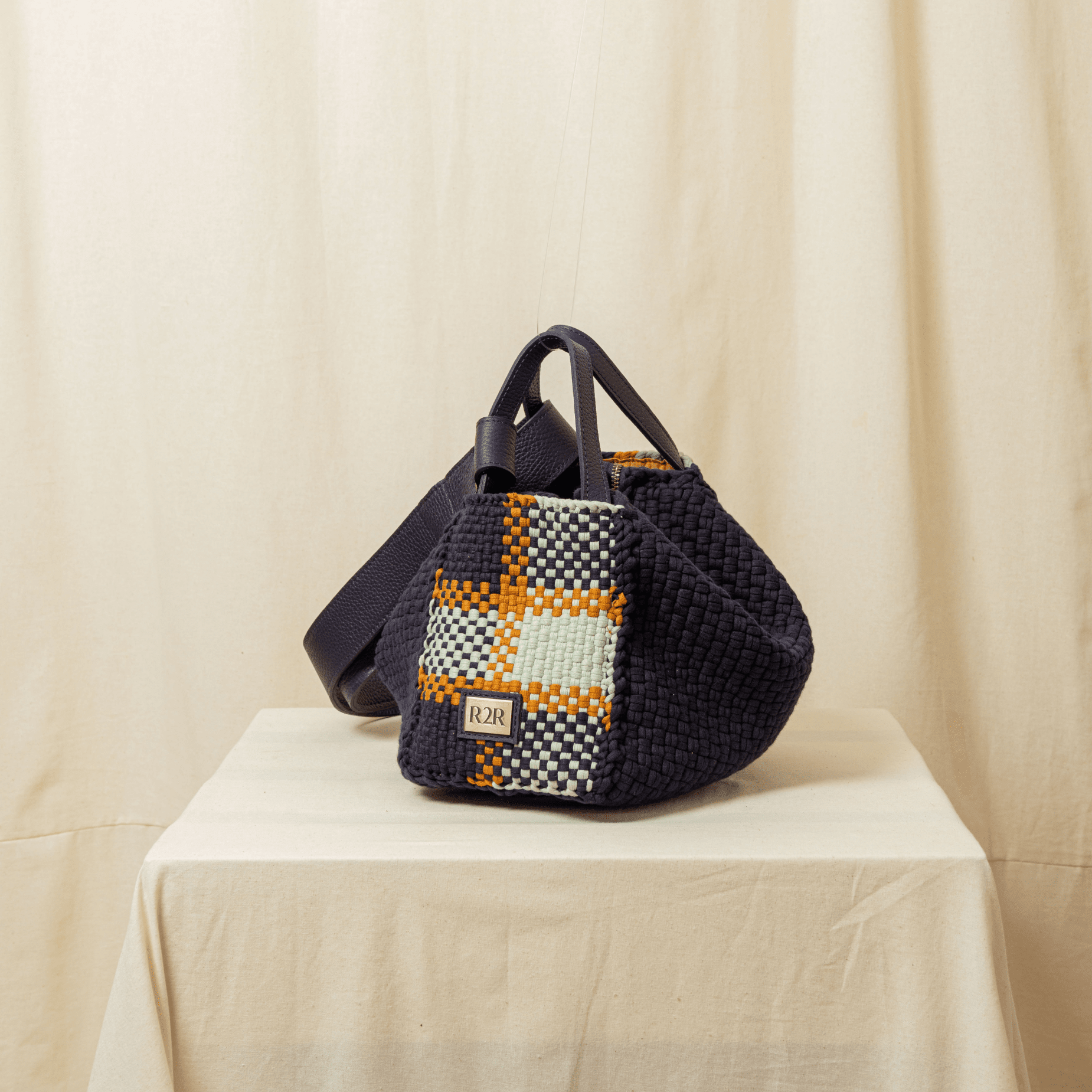 [Ready Today] Swing Satchel Navy Fashion Rags2Riches