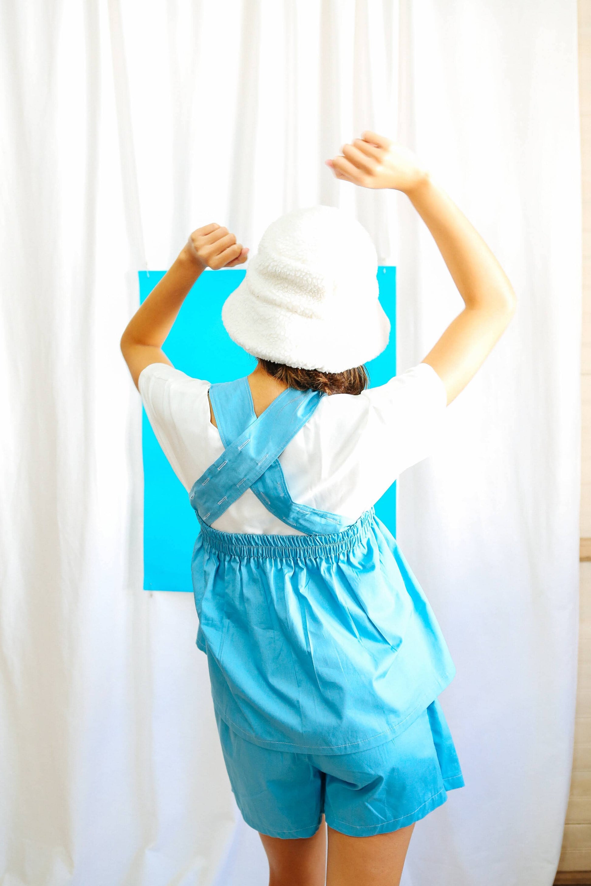 [SAMPLE] Pleated Jumper Top Chambray Blue Fashion R2R On Repeat