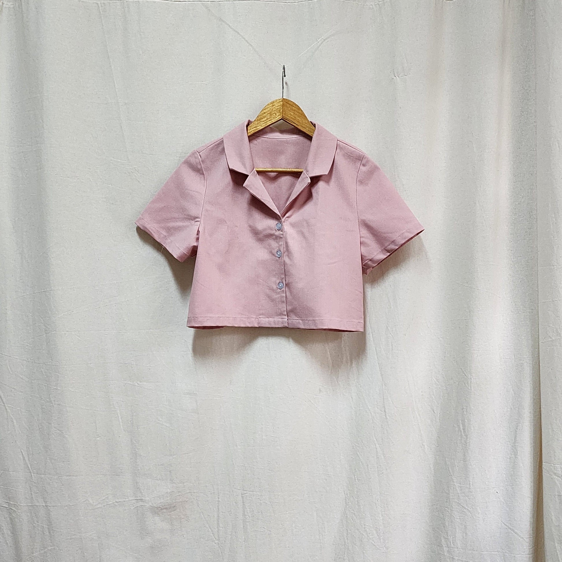 [SAMPLE] Polo Cropped Top Pink Fashion Rags2Riches