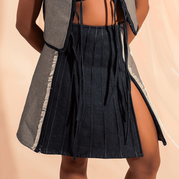 [Ready Today] Sinag 4-Way Mini Skirt Denim