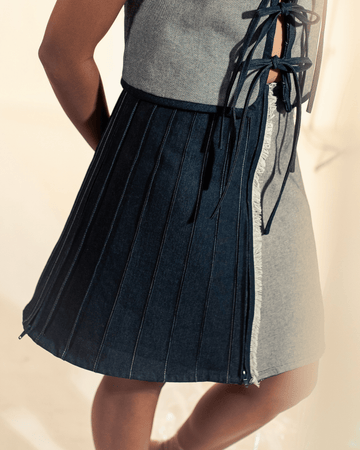 [Ready Today] Sinag 4-Way Mini Skirt Denim