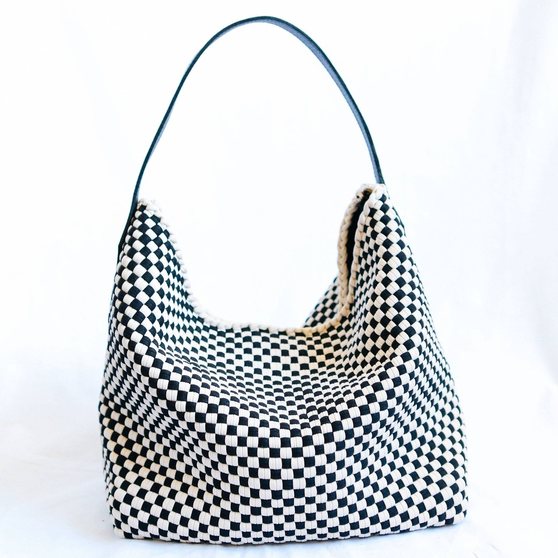 Buslo Checkerboard Black & Beige Fashion Rags2Riches