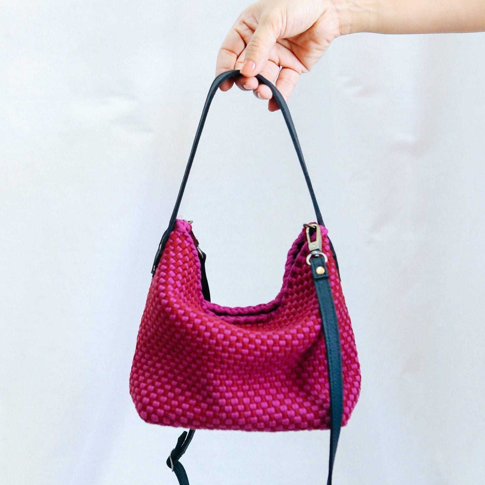 Buslo Micro Checkerboard Red & Fuchsia Fashion Rags2Riches