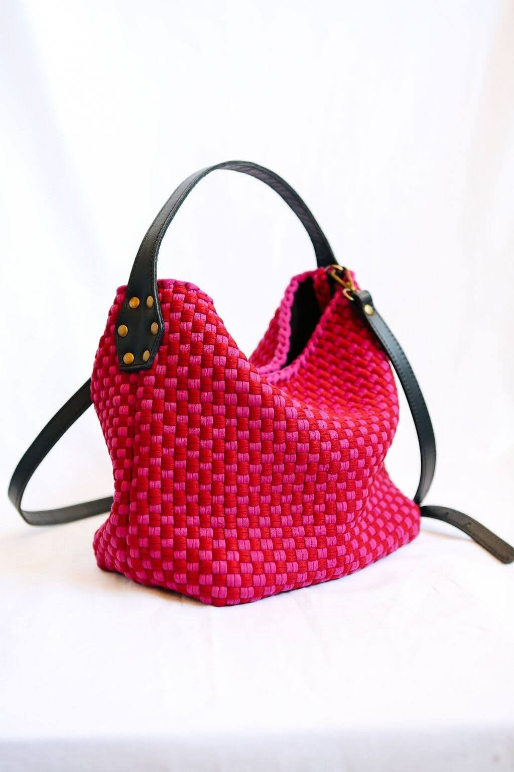 Buslo Mini Checkerboard Red & Fuchsia Fashion Rags2Riches