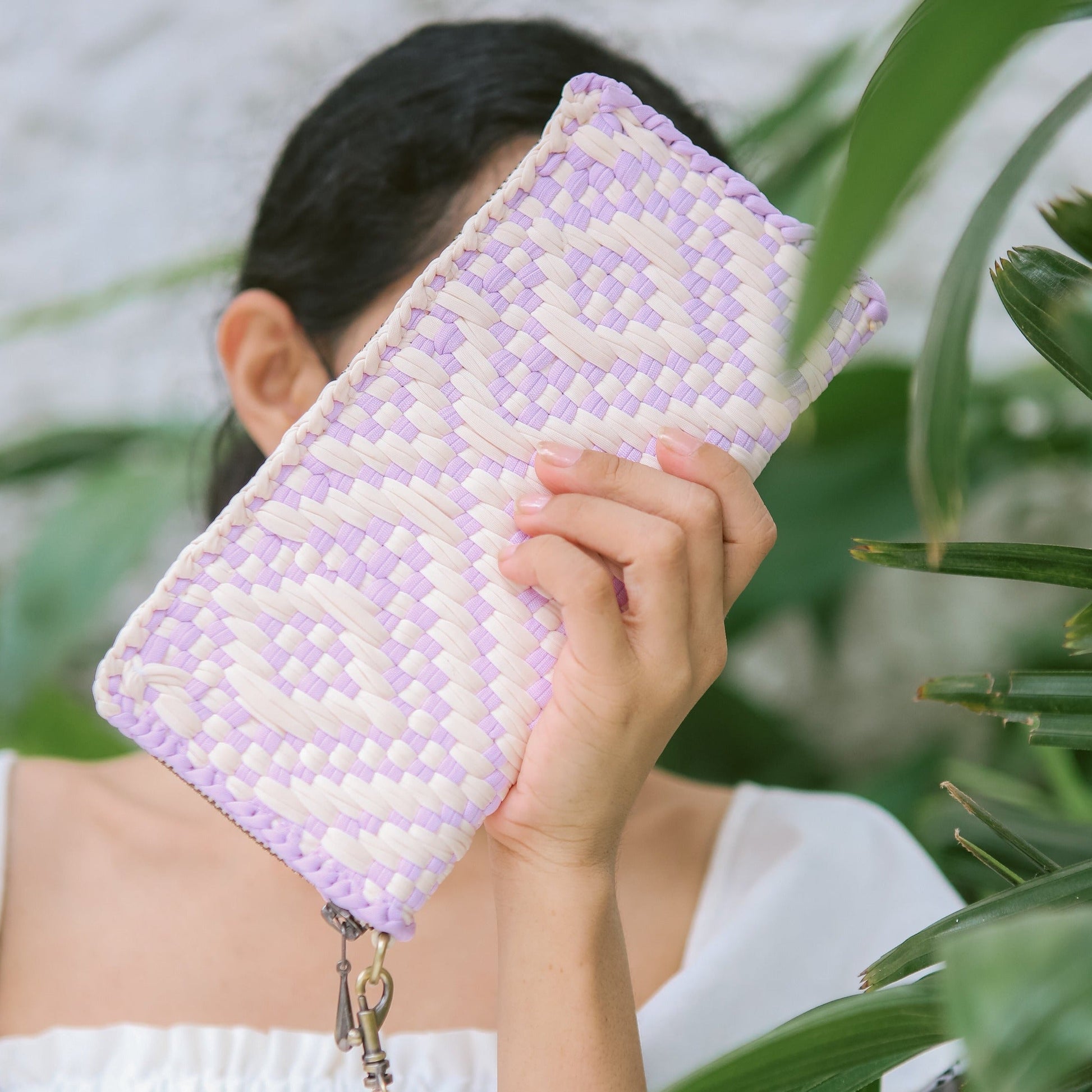 Cheska Wallet with Wristlet Lilac Diamond [Weddings] Fashion Rags2Riches