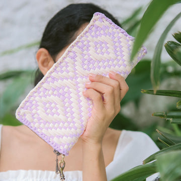 Cheska Wallet with Wristlet Lilac Diamond [Weddings]