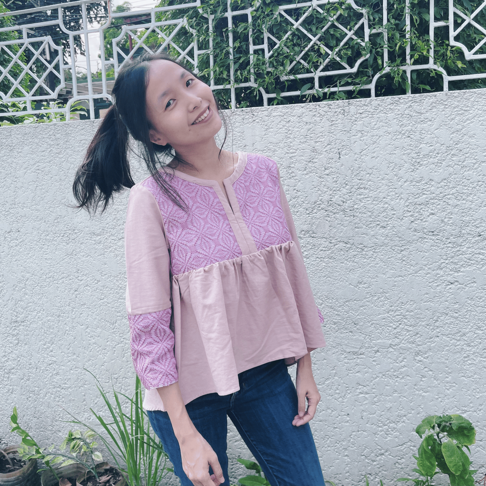 Gabi Blouse Blush in Mauve Binetwagan Fashion Rags2Riches