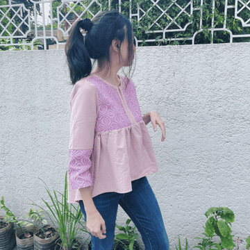 Gabi Blouse Blush in Mauve Binetwagan