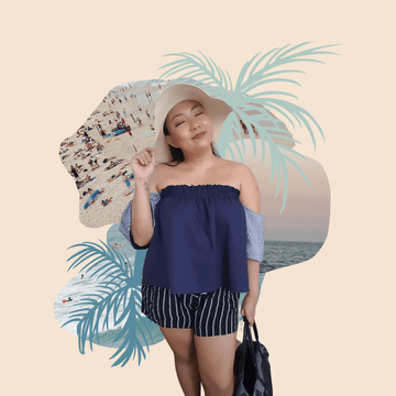 On-Off Shoulder Top in Navy (Balang Araw)