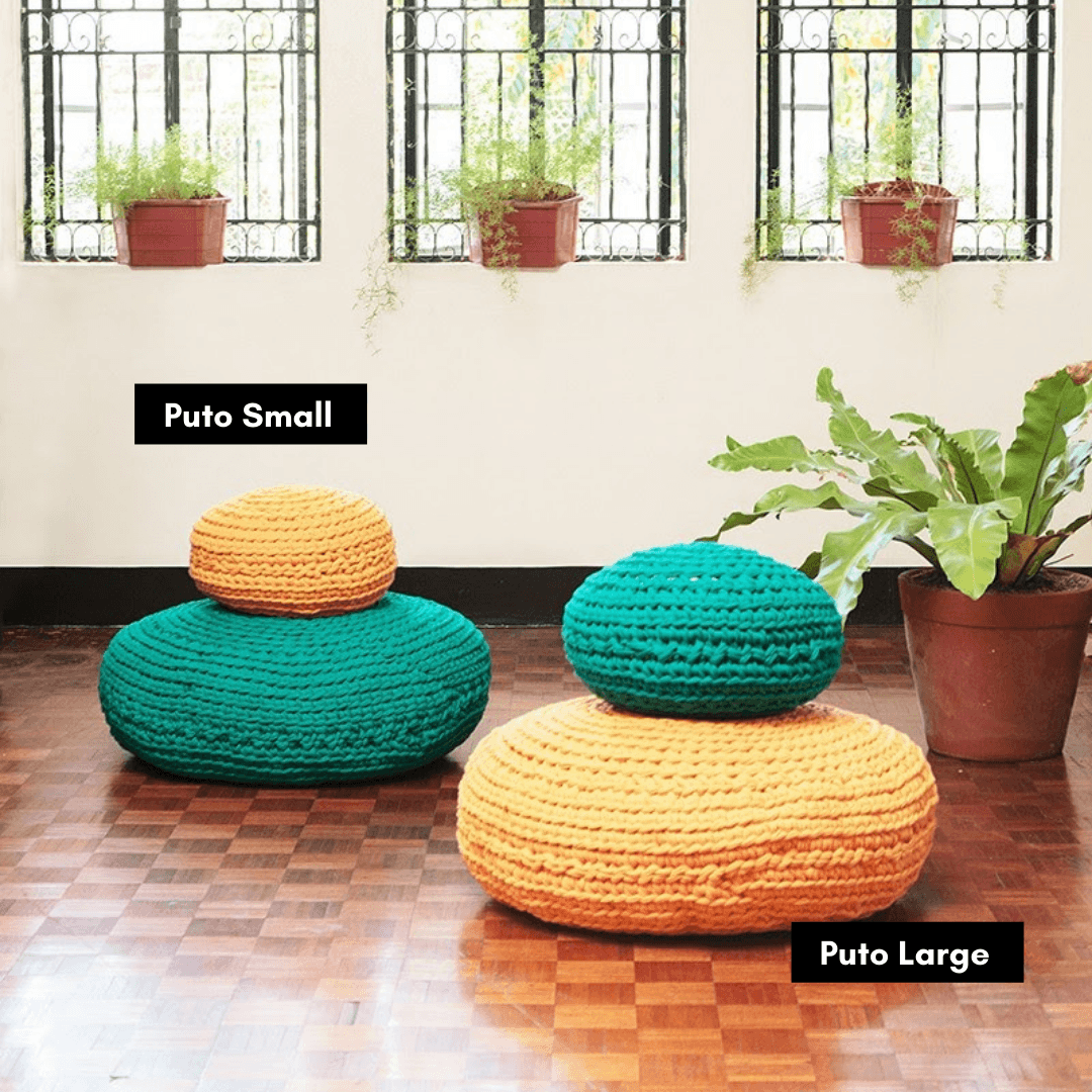 Puto Round Pouf Papaya Home Rags2Riches