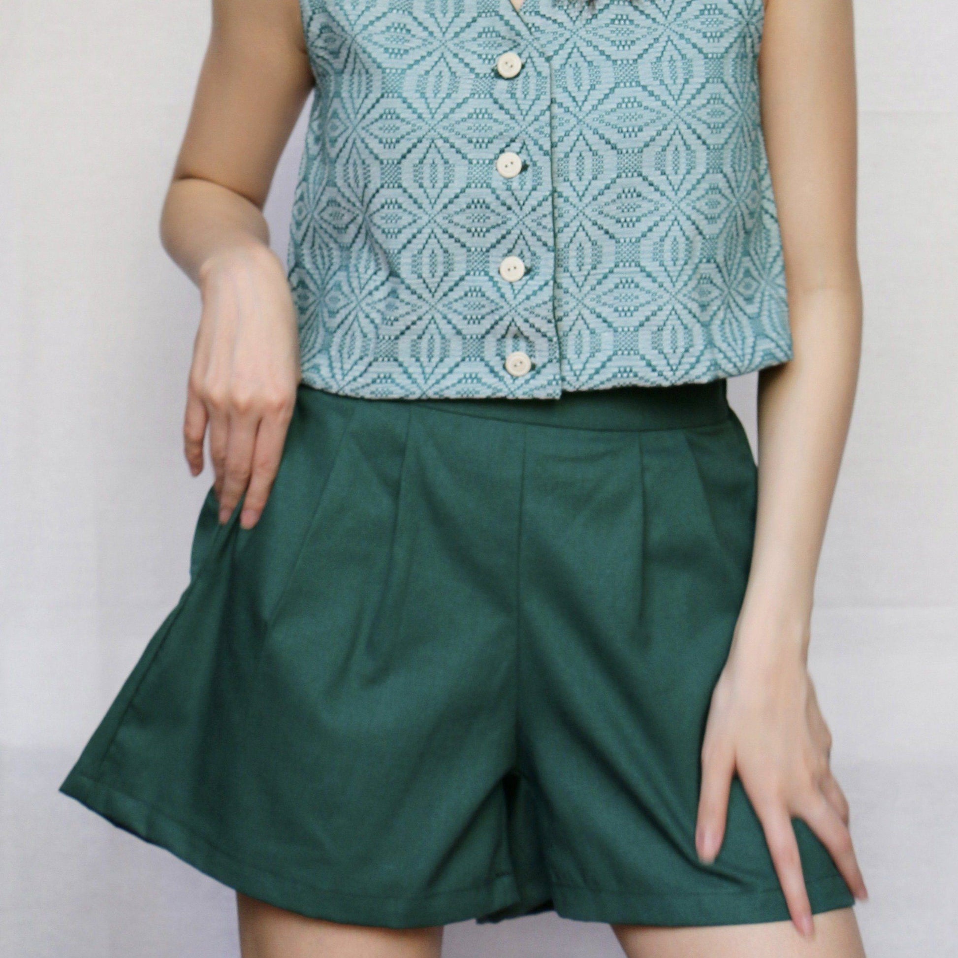 [SAMPLE] All-Around Shorts Emerald Fashion Rags2Riches