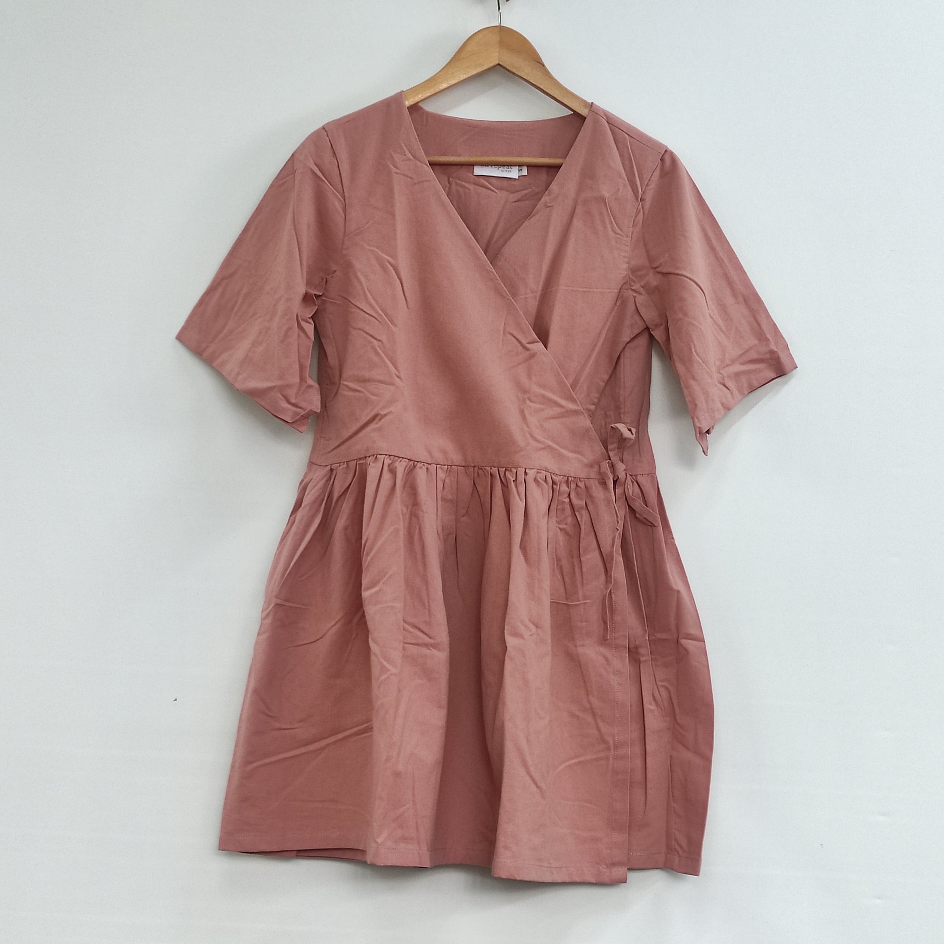 [SAMPLE] Relaxed Wrap Dress Purposeful Pink Fashion Rags2Riches