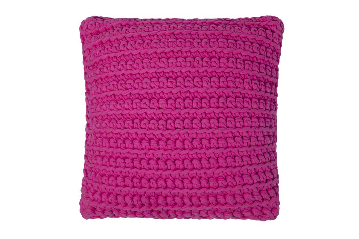 Suman Square Pouf Dragonfruit Home Rags2Riches