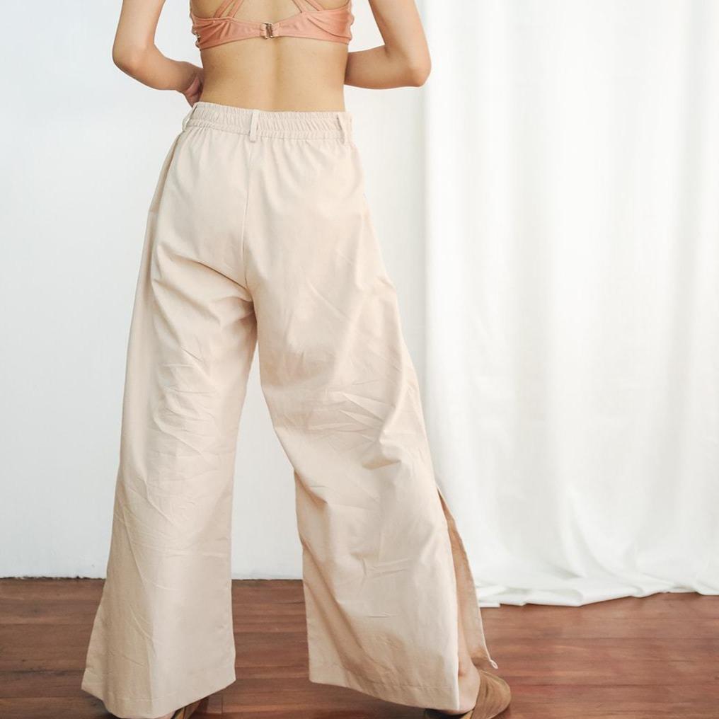 The Wide Pleated Trousers Sand Fashion Rags2Riches